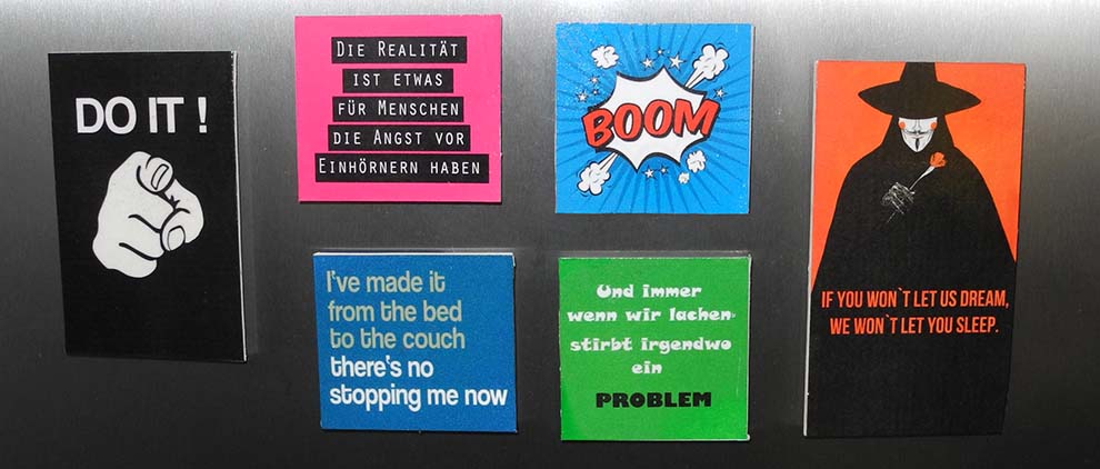 Hebsacker Verlag:  - > Kühlschrank-Magnete mit Go-Motiven