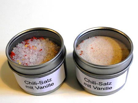 Selbstgemachtes Chili-Vanille-Salz