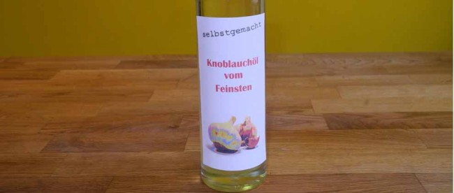 selbstgemachtes Knoblauchöl